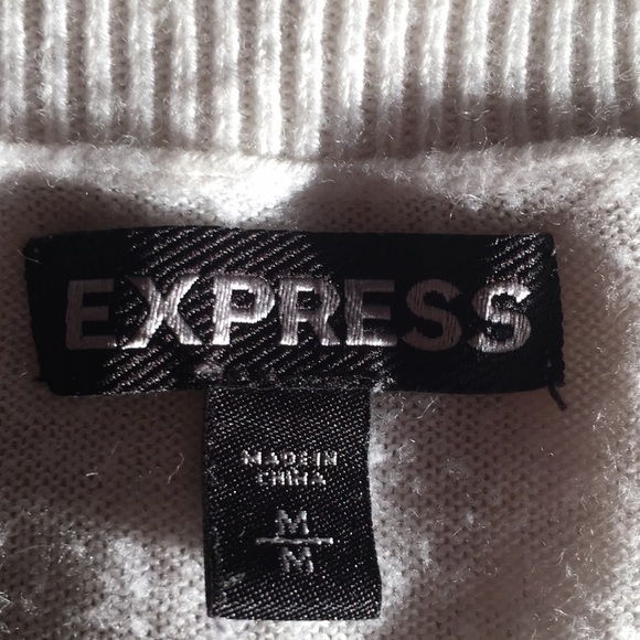 EXPRESS blue & white striped long sleeved sweater - Picture 4 of 6